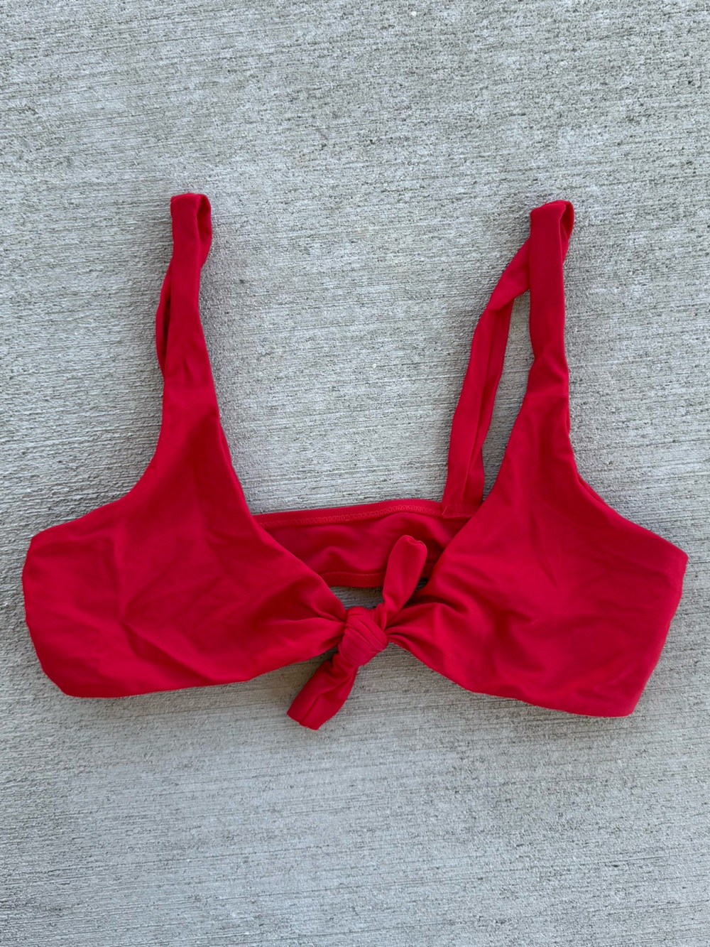 Zaful Red Tie Front Bikini Top Size Medium